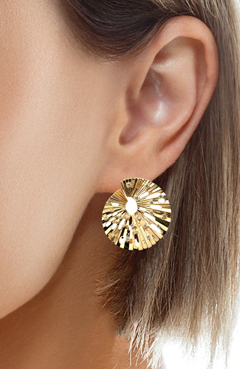 Hueb Bahia 18K Gold Diamond Earrings, Alternate, color, Yellow Gold