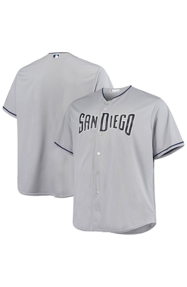 MAJESTIC Men's Majestic Gray San Diego Padres Road Official Cool Base Jersey, Alternate, color,