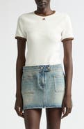 Courrèges Contrast Trim Logo T-Shirt