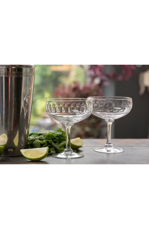 The Vintage List Set Of 2 Crystal Cocktail Glasses In Transparent