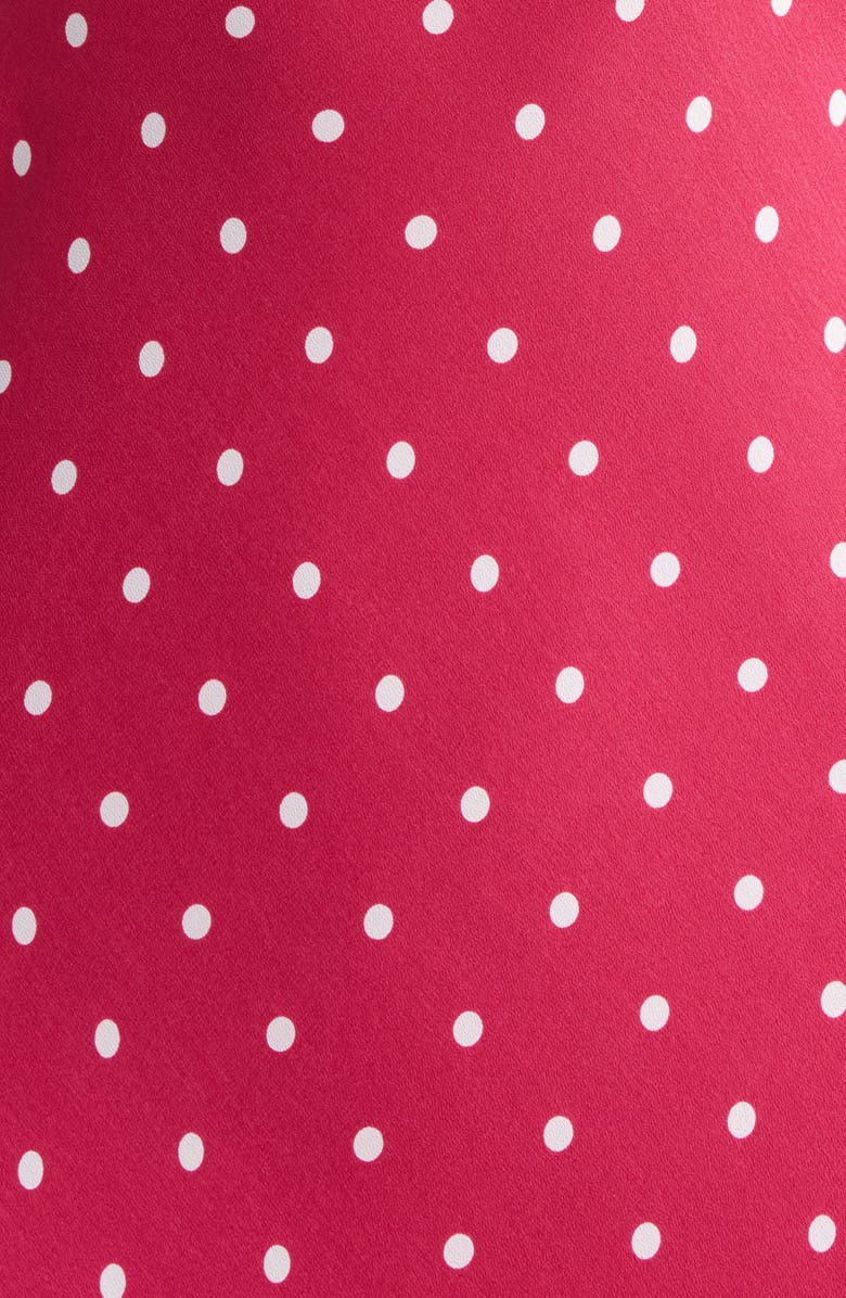Favorite Daughter The Blossom Ruffle Dot Sleeveless Maxi Dress, Alternate, color, Raspberry/ Ivory Do