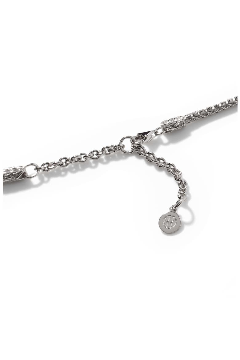 Carved Chain Necklace, Silver, Diamonds, Alternate, color, SILVER
