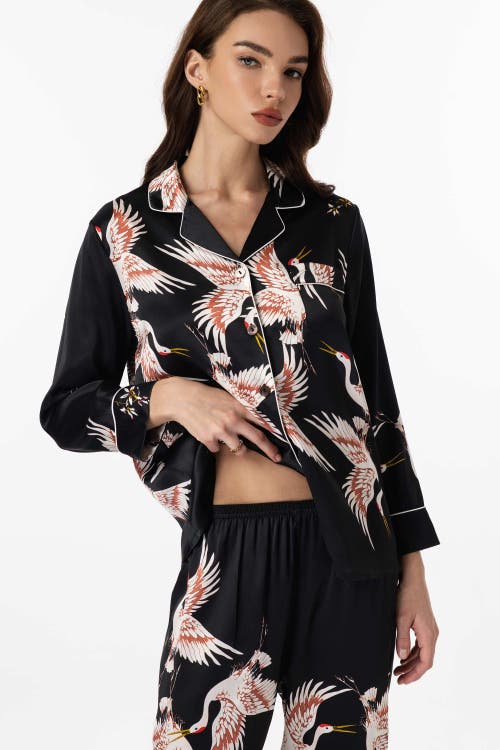 Shop Silksilky Pajama Set With Classic Binding Trim