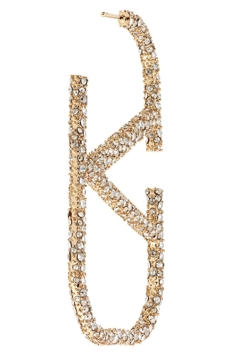 Valentino Garavani VLOGO Signature Crystal Earrings, Alternate, color,