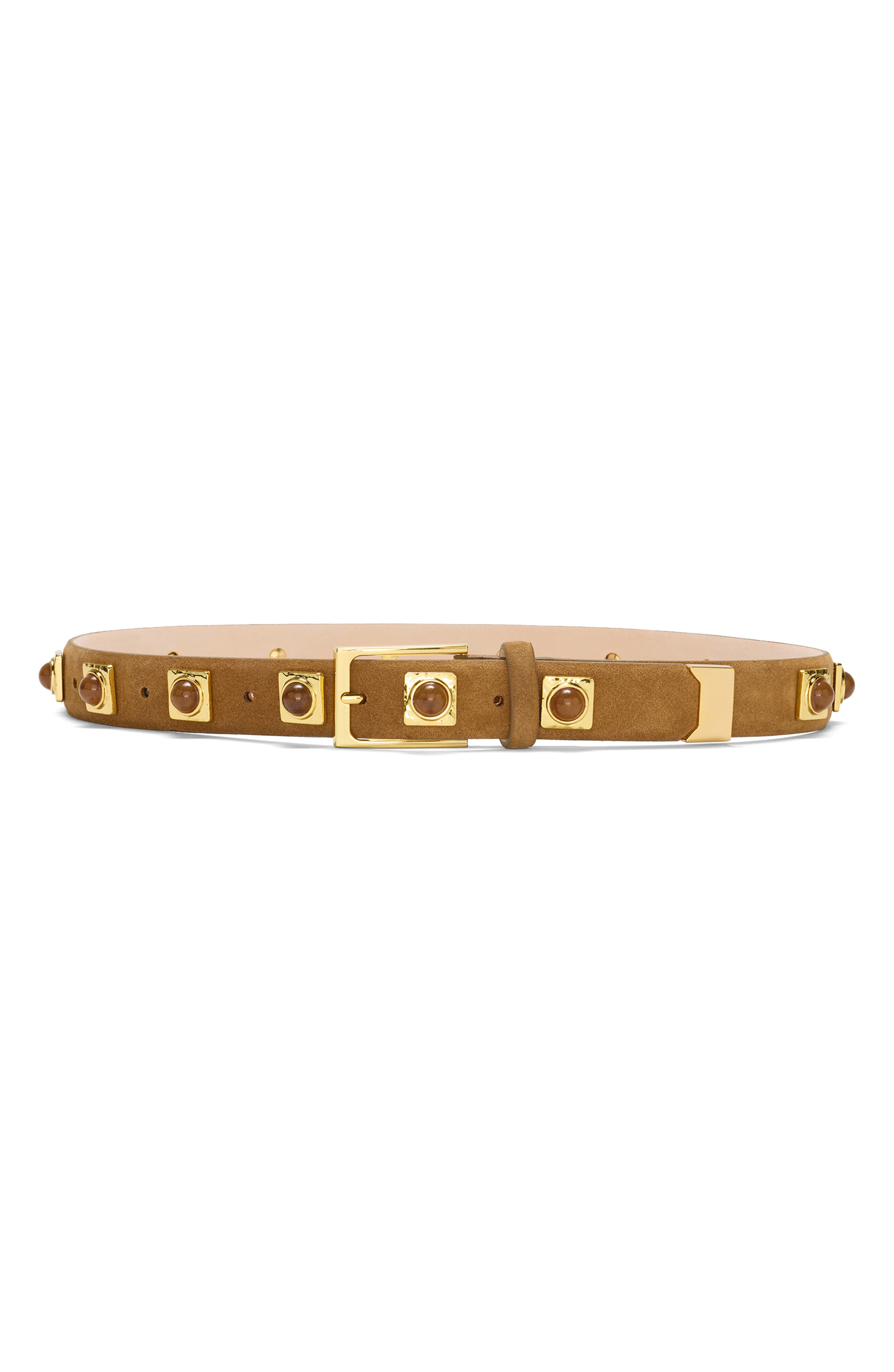 selected CARAMEL SUEDE/ GOLD