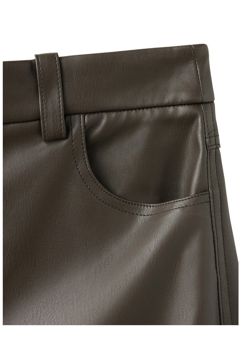 High Waist Faux Leather Balloon Leg Pants, Alternate, color, KHAKI GREEN