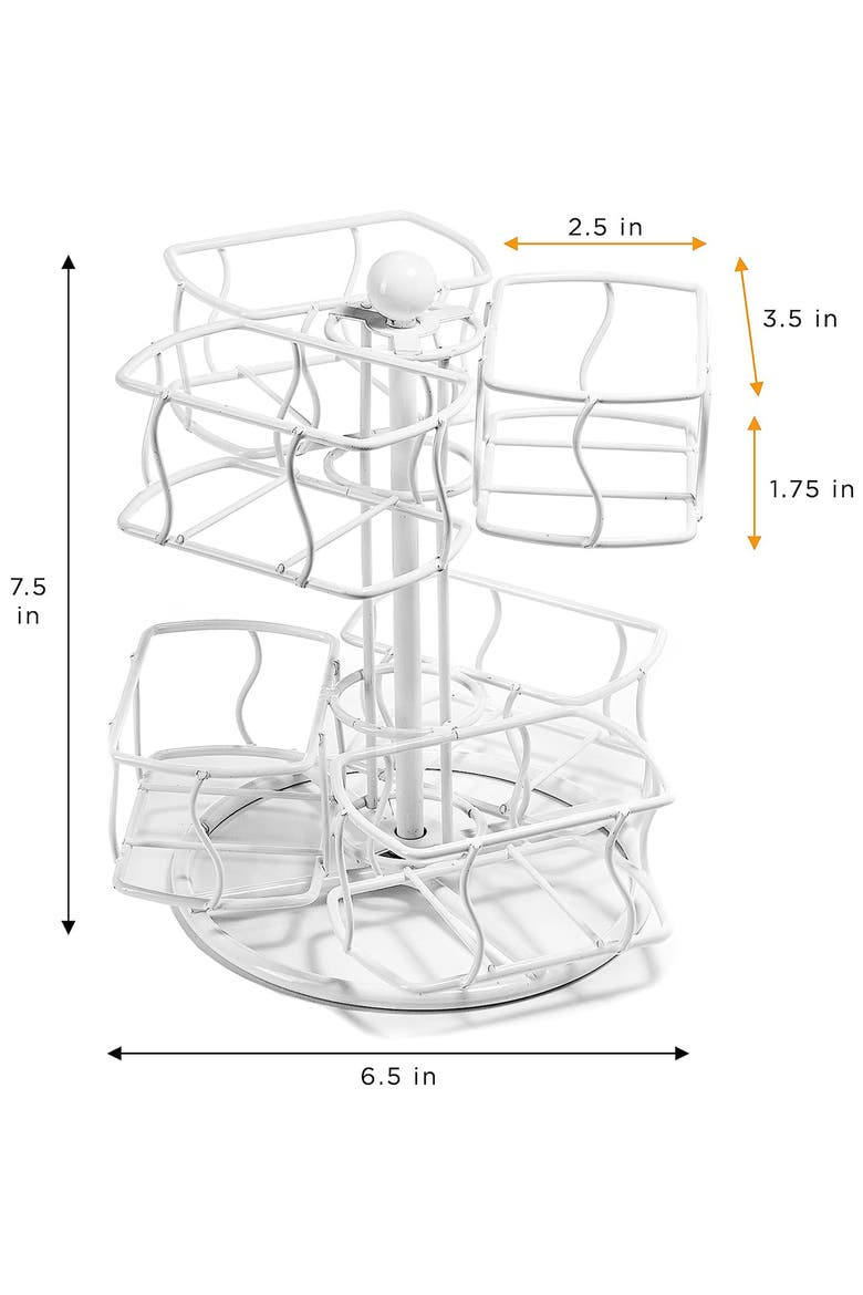 2-Tier Tea Bag Organizer, Alternate, color, WHITE