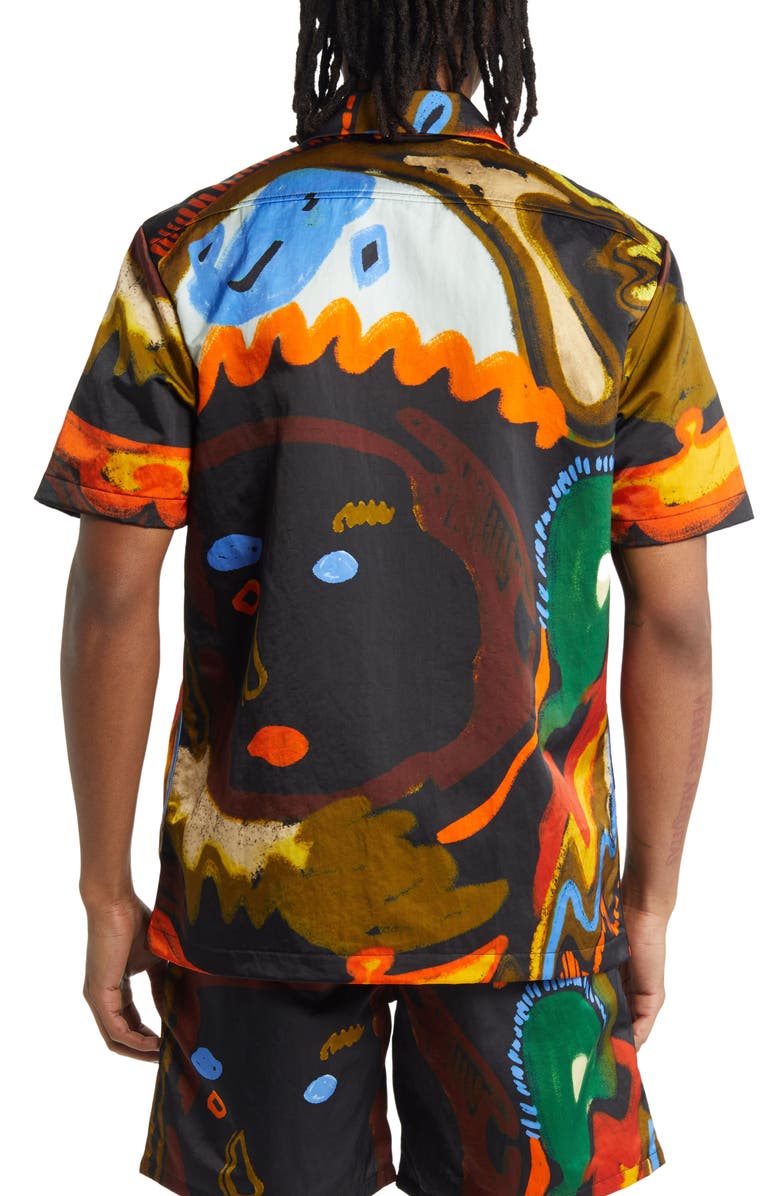 Billionaire Boys Club Verano Print Short Sleeve Camp Shirt, Alternate, color, 