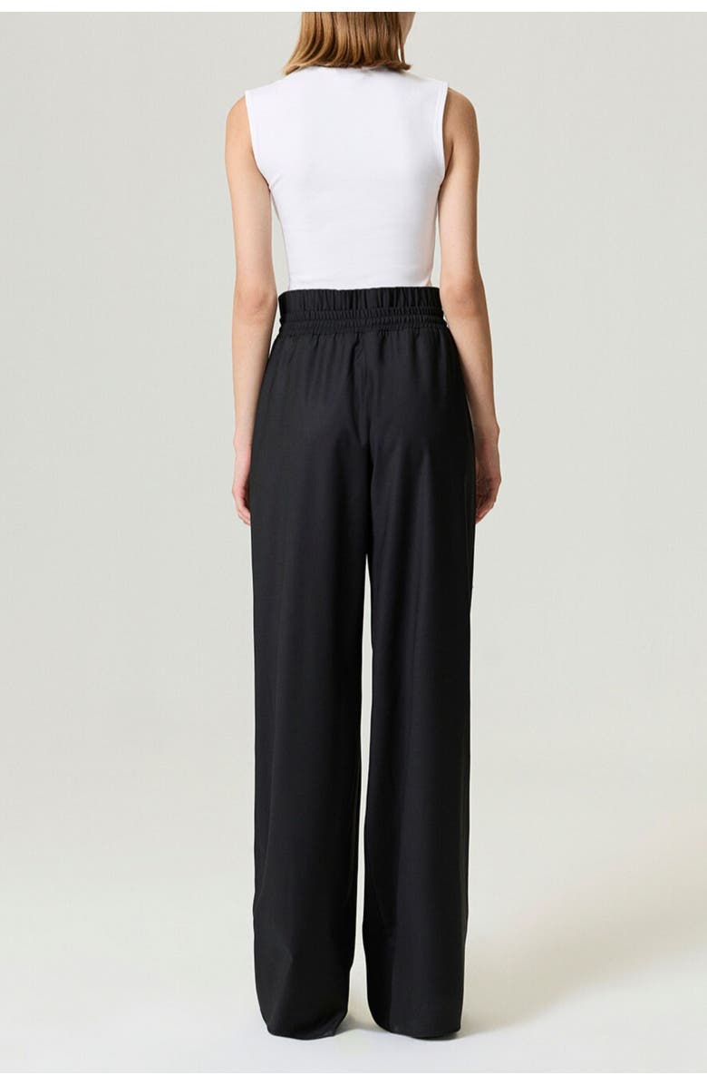 Nocturne Drawstring Waist Relaxed Pants, Alternate, color, Black