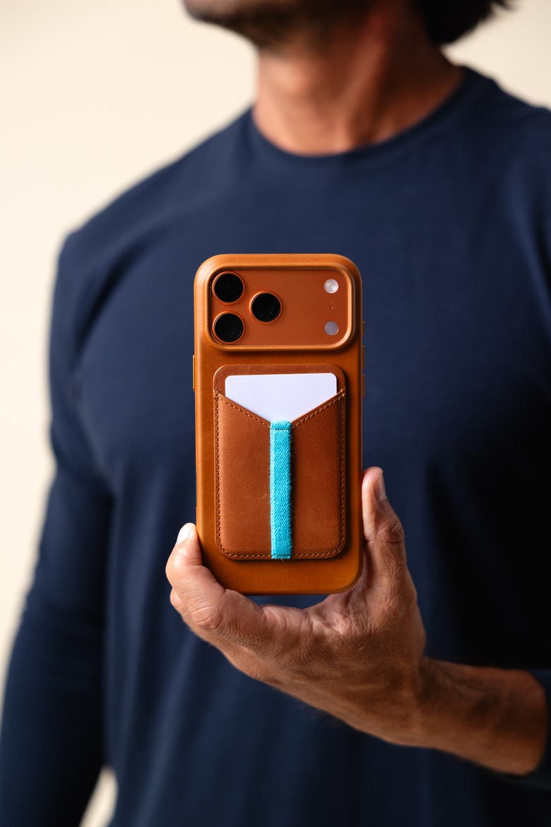 The Minimalist MagSafe Card Wallet, Alternate, color, Saddle Tan
