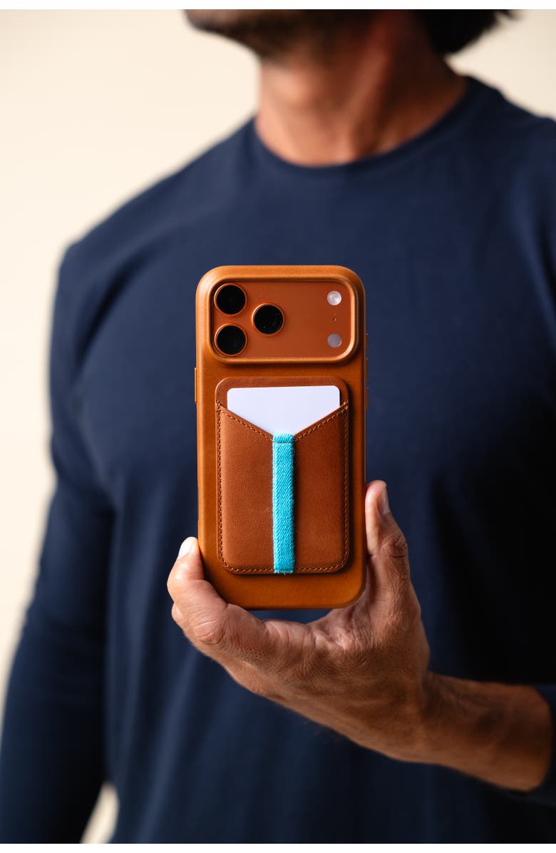 Bluebonnet The Minimalist MagSafe Card Wallet, Alternate, color, Saddle Tan