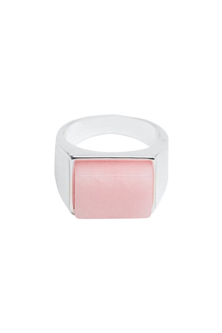 Semiprecious Stone Ring, Main, color, SILVER