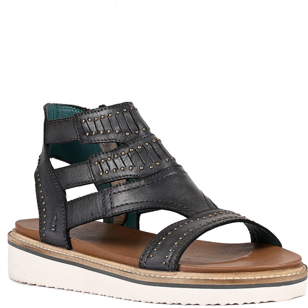 ROAN Carlita II Sandal in Black Distressed  product