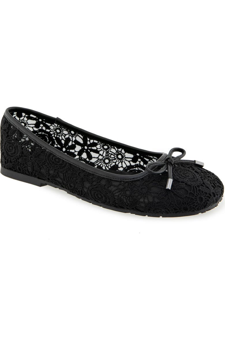Reaction Kenneth Cole Elstree Mesh Ballet Flat, Main, color, Black Lace