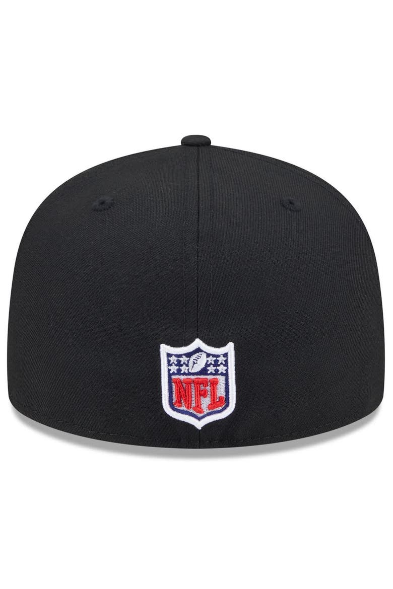 Men's New Era  Black San Francisco 49ers 2025 Rivalries Collection Sideline Rope 59FIFTY Fitted Hat, Alternate, color, Black