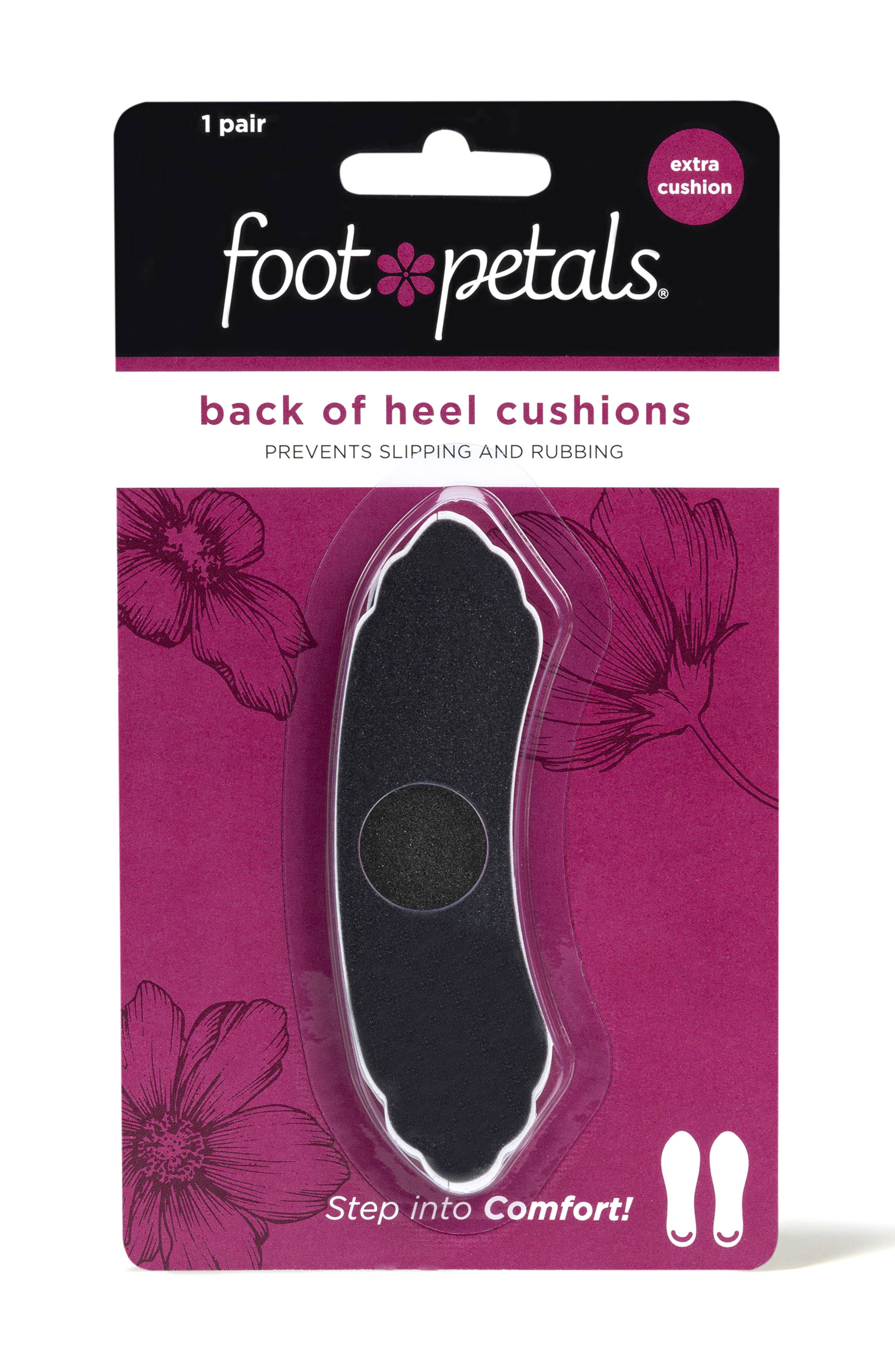 Back of Heel Cushions, Main, color, BLACK/ BLACK
