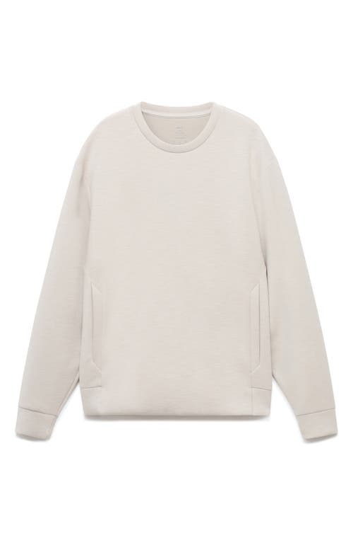 Mango Crewneck Sweatshirt In Neutral