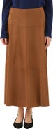Karen Kane Tiered Faux Suede Midi Skirt