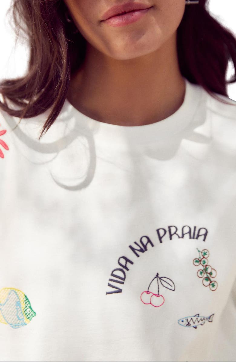 NEXT Embroidered Oversize Cotton T-Shirt, Alternate, color, 