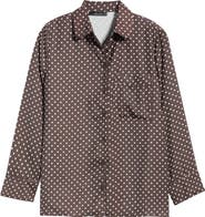 DELUC Survivor Polka Dot Print Button-Up Shirt
