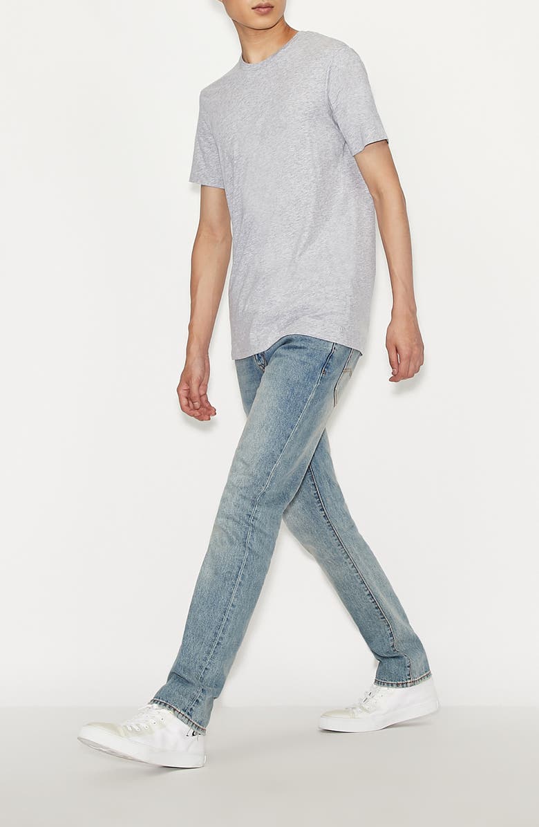 Armani Exchange Heathered Crewneck T-Shirt, Alternate, color, 