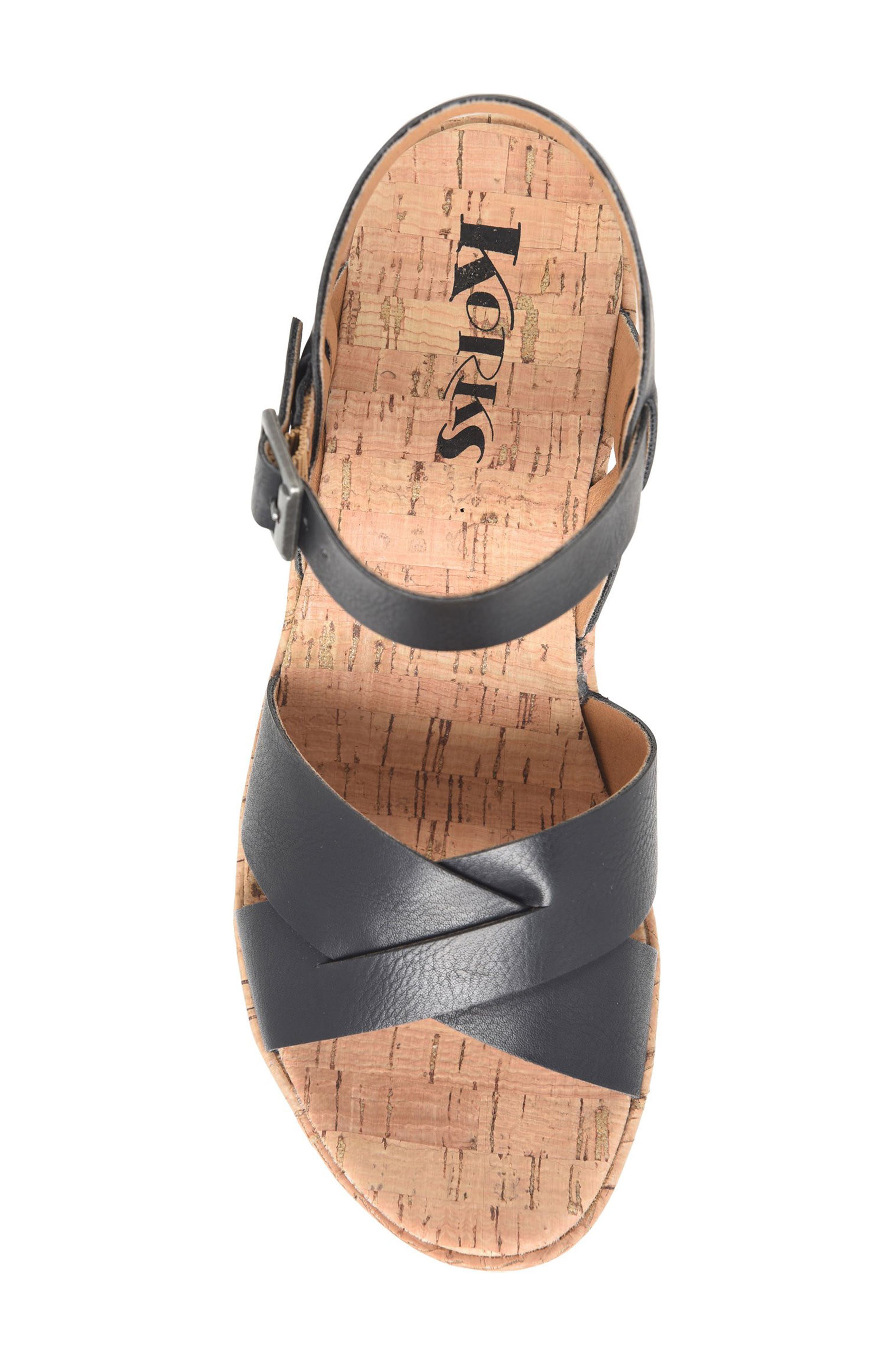 KORKS Denica Wedge Sandal, Alternate, color, Black