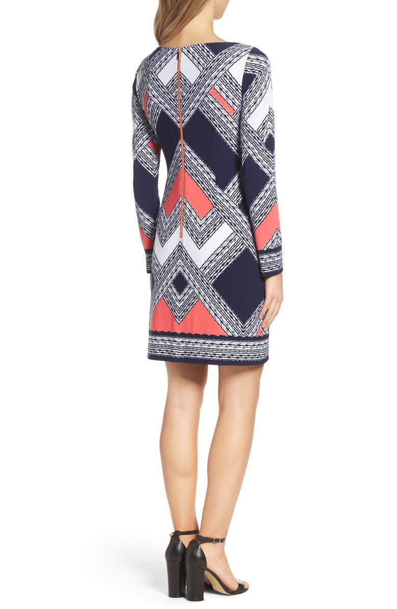 Vince Camuto Crepe Shift Dress, Alternate, color,