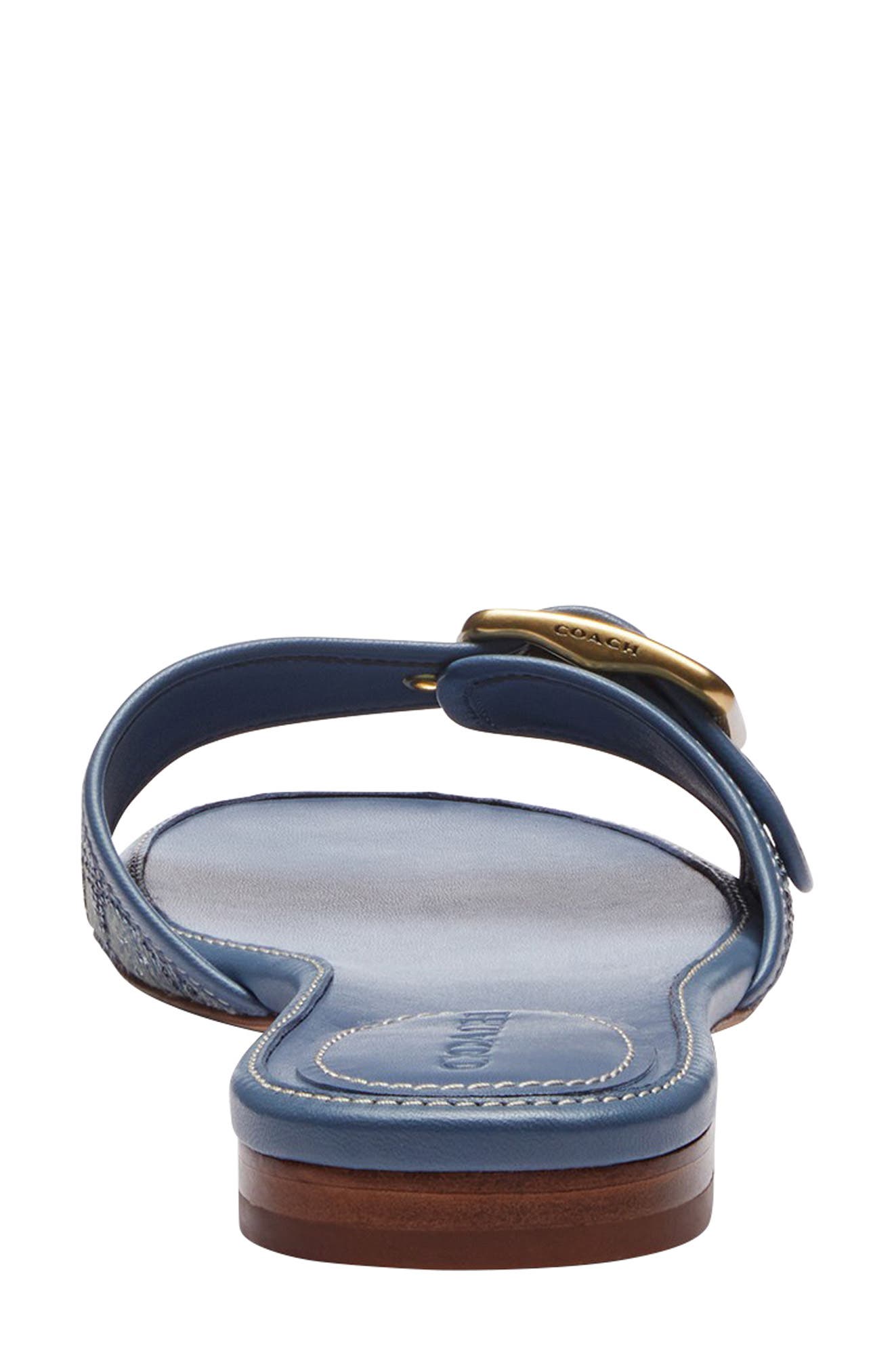 Margot Crystal Signature Denim Slide Sandal, Alternate, color, DENIM.