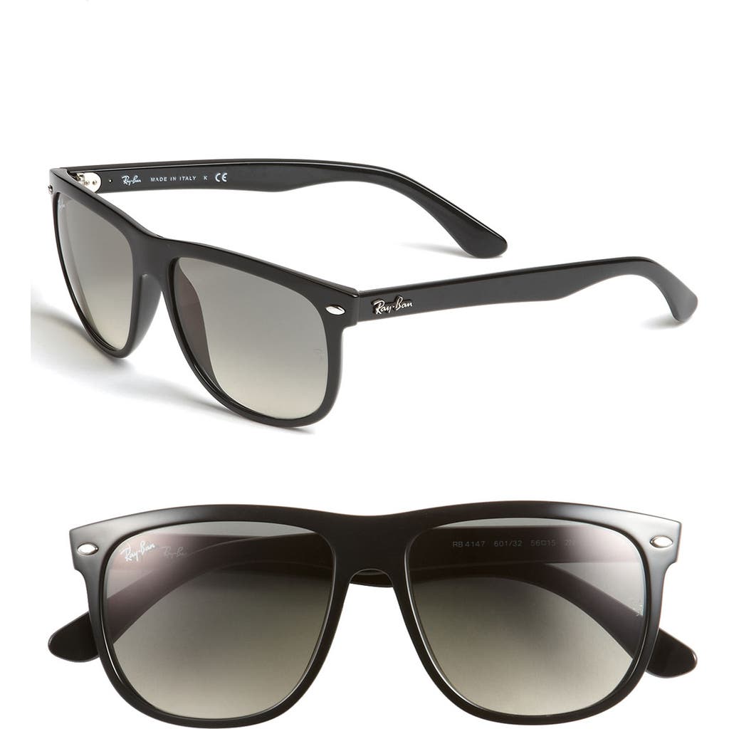 Ray-Ban 'Boyfriend Flat Top Frame' 56mm Sunglasses in Gradient Smoke  product