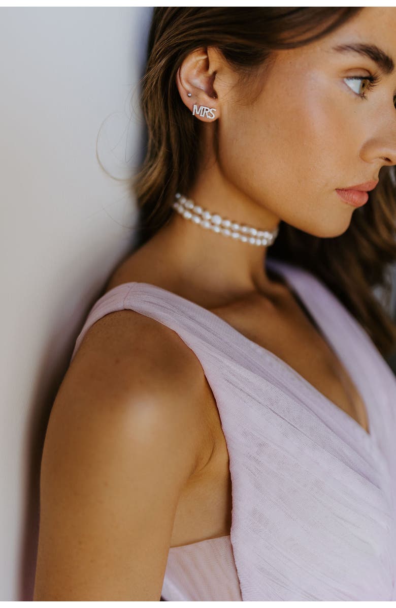 Untamed Petals MRS Crystal Studs, Alternate, color, Silver