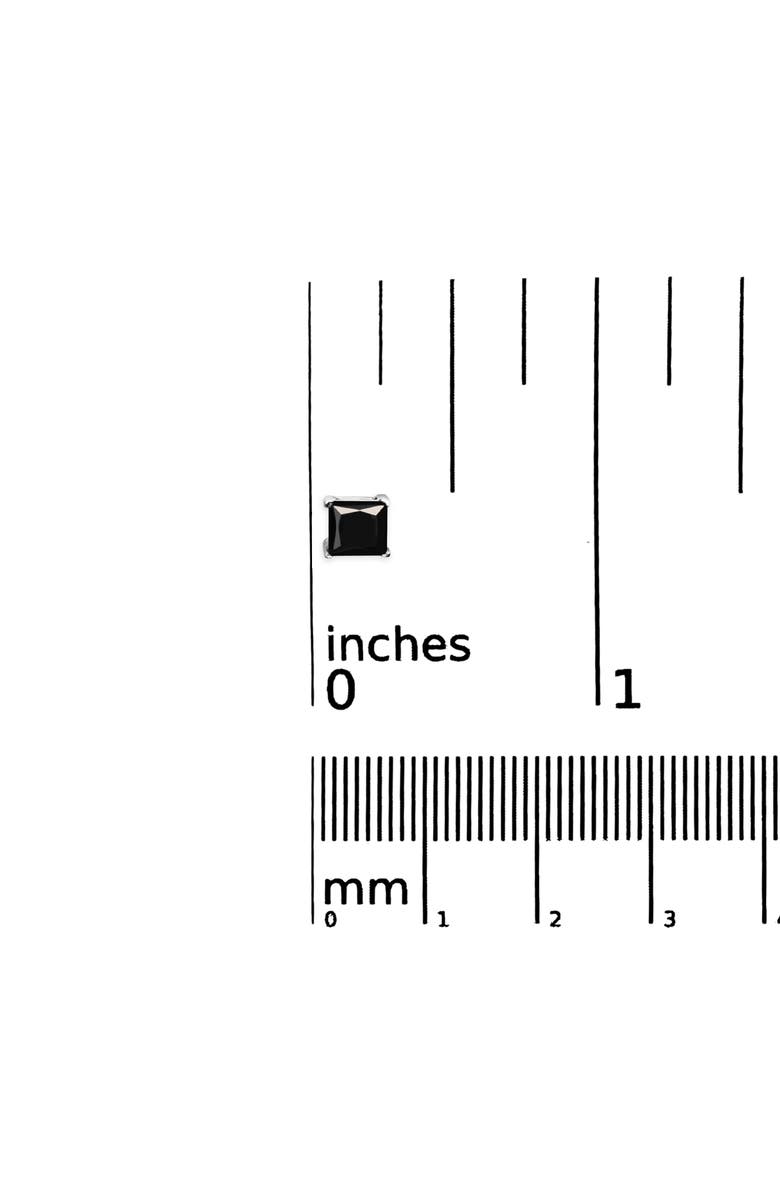 Haus of Brilliance 14K White Gold 1.00 Ct Princess Black Diamond Stud Earrings with Screw Backs, Alternate, color, White