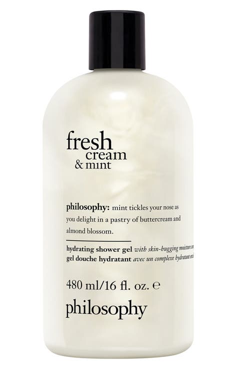 fresh cream and mint hydrating shower gel