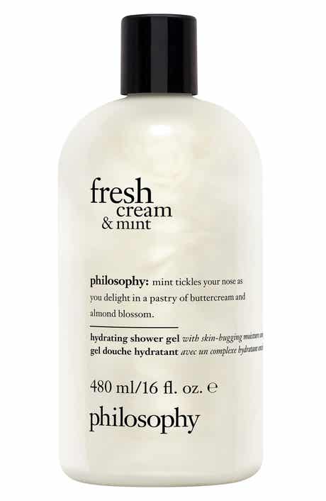 philosophy fresh cream and mint hydrating shower gel