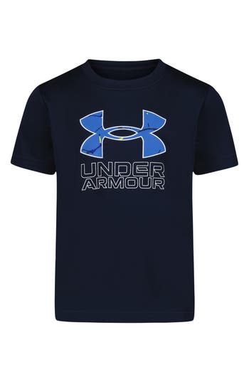 Under Armour Kids' Core Logo Fill Tech Graphic T-shirt In Blue