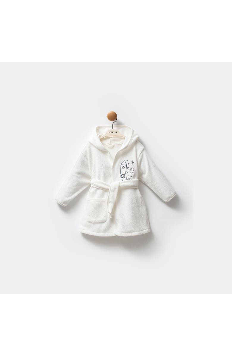 moi noi Rocket Planet Robe, Alternate, color, White