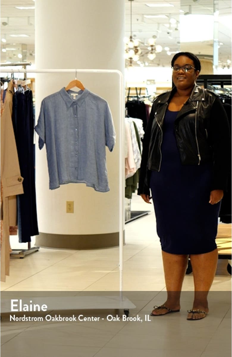 Organic Linen Button-Up Blouse, sales video thumbnail