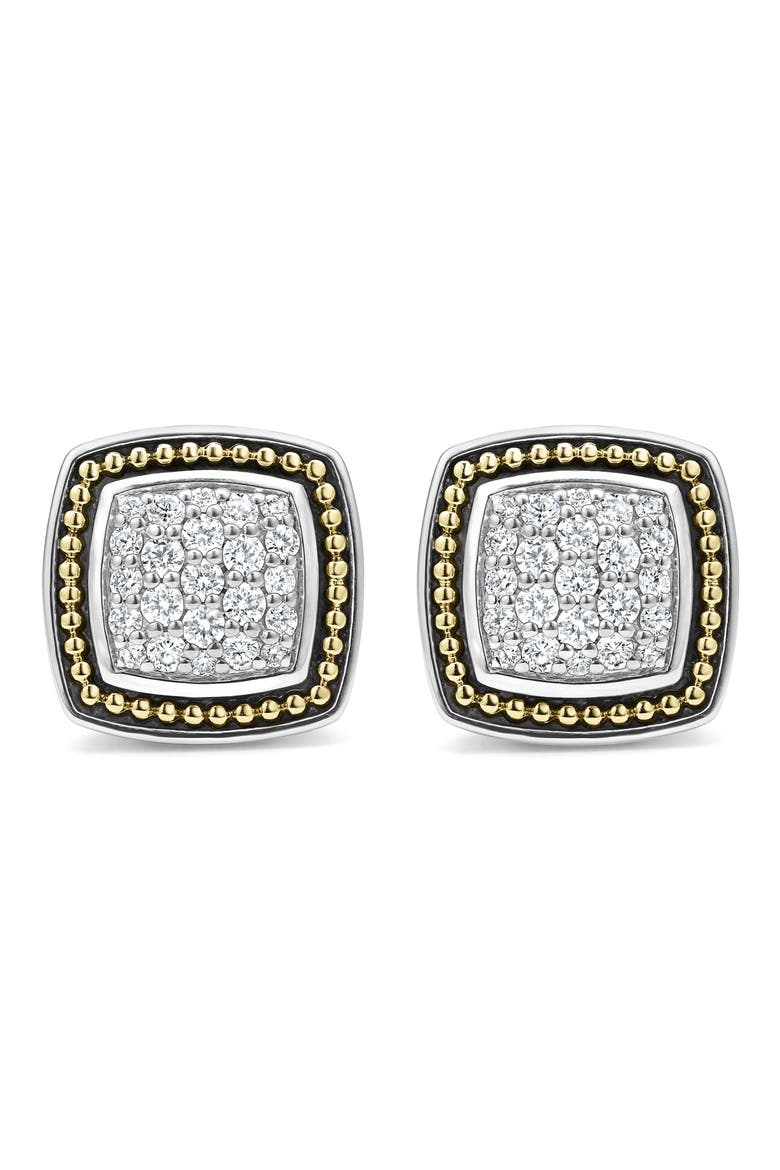 Rittenhouse Diamond Pavé Stud Earrings , Alternate, color, SILVER