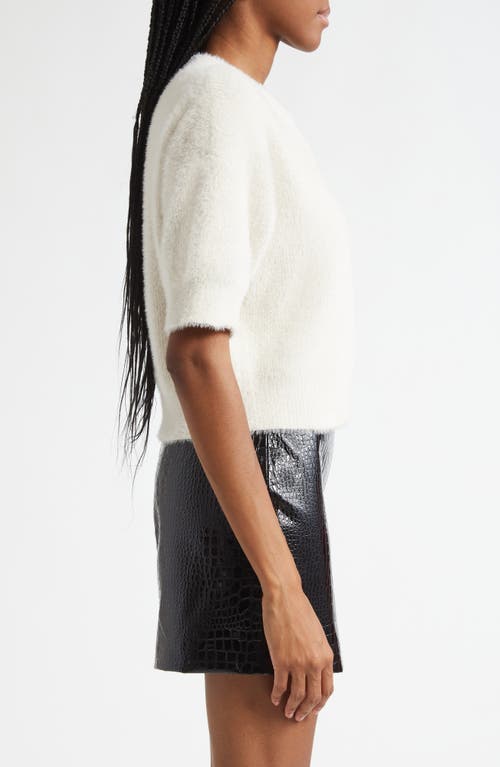 L'agence Guinevere Elbow Sleeve Sweater In White