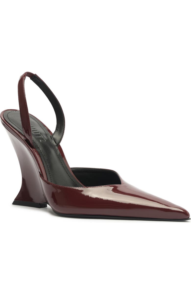 Schutz Siena Slingback Pointed Toe Wedge Pump, Main, color, Red