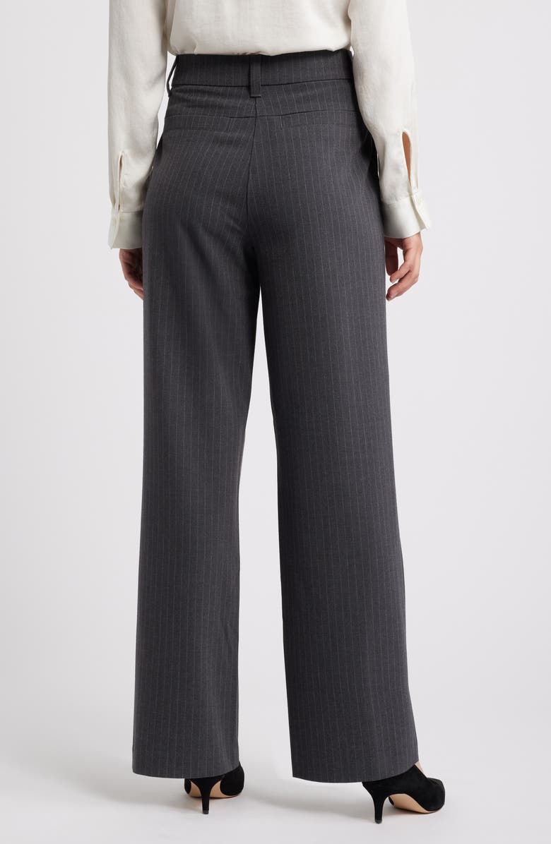 Wit & Wisdom 'Ab'Solution Pinstripe Ultra Skyrise Wide Leg Pants, Alternate, color,