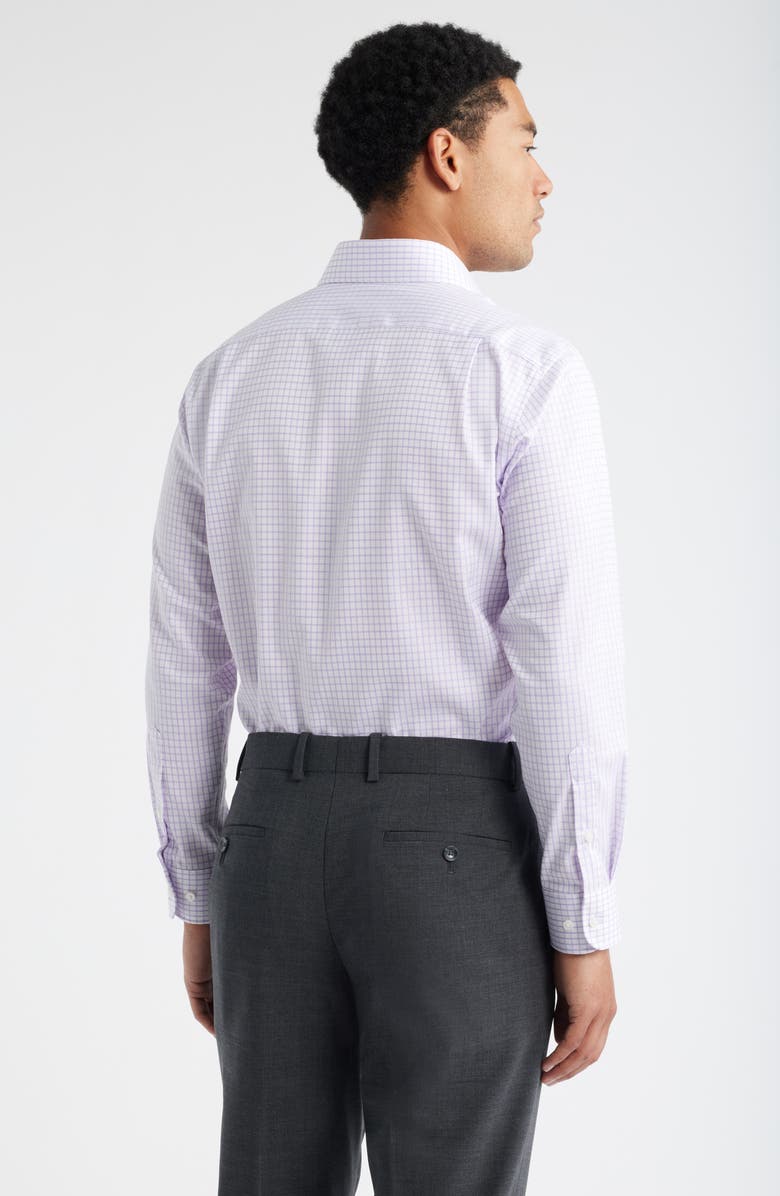 Nordstrom Trim Fit Grid Dress Shirt, Alternate, color, White- Purple Twill Grid