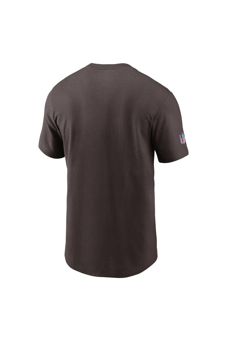 Men's Nike Brown Cleveland Browns Sideline Infograph Lockup Performance T-Shirt, Alternate, color, Brown