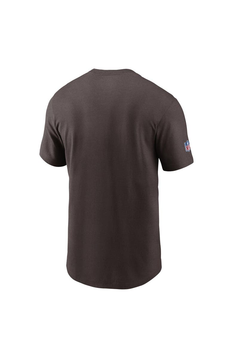 Nike Men's Nike Brown Cleveland Browns Sideline Infograph Lockup Performance T-Shirt, Alternate, color, Brown