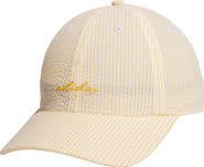 adidas Logo Seersucker Stripe Adjustable Baseball Cap