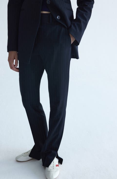Pinstripe Suit Trousers
