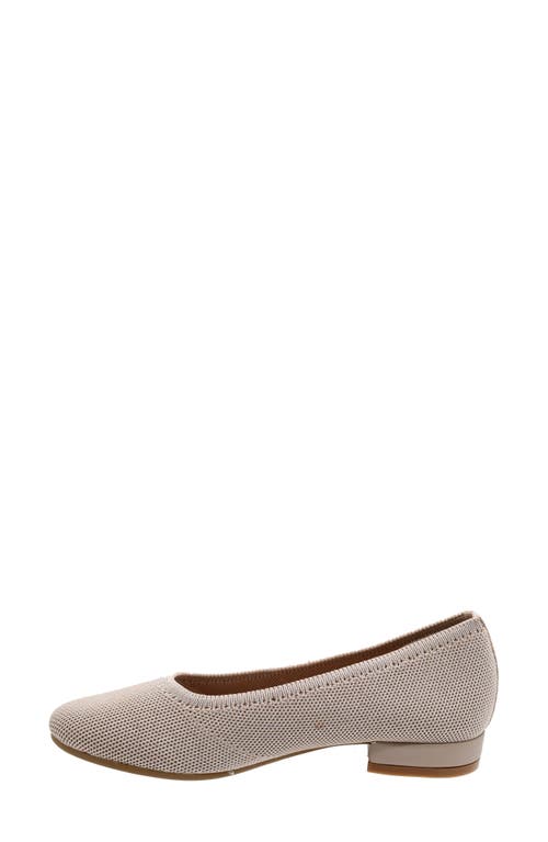 David Tate Womens Slip On Round Toe Kitten Heels In Natural Metallic