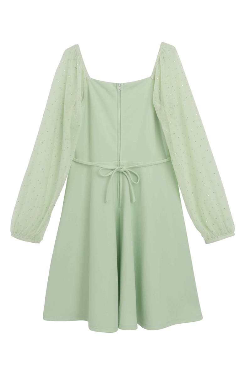 Speechless Kids' Dew Drop Scuba Party Dress, Alternate, color, Melon