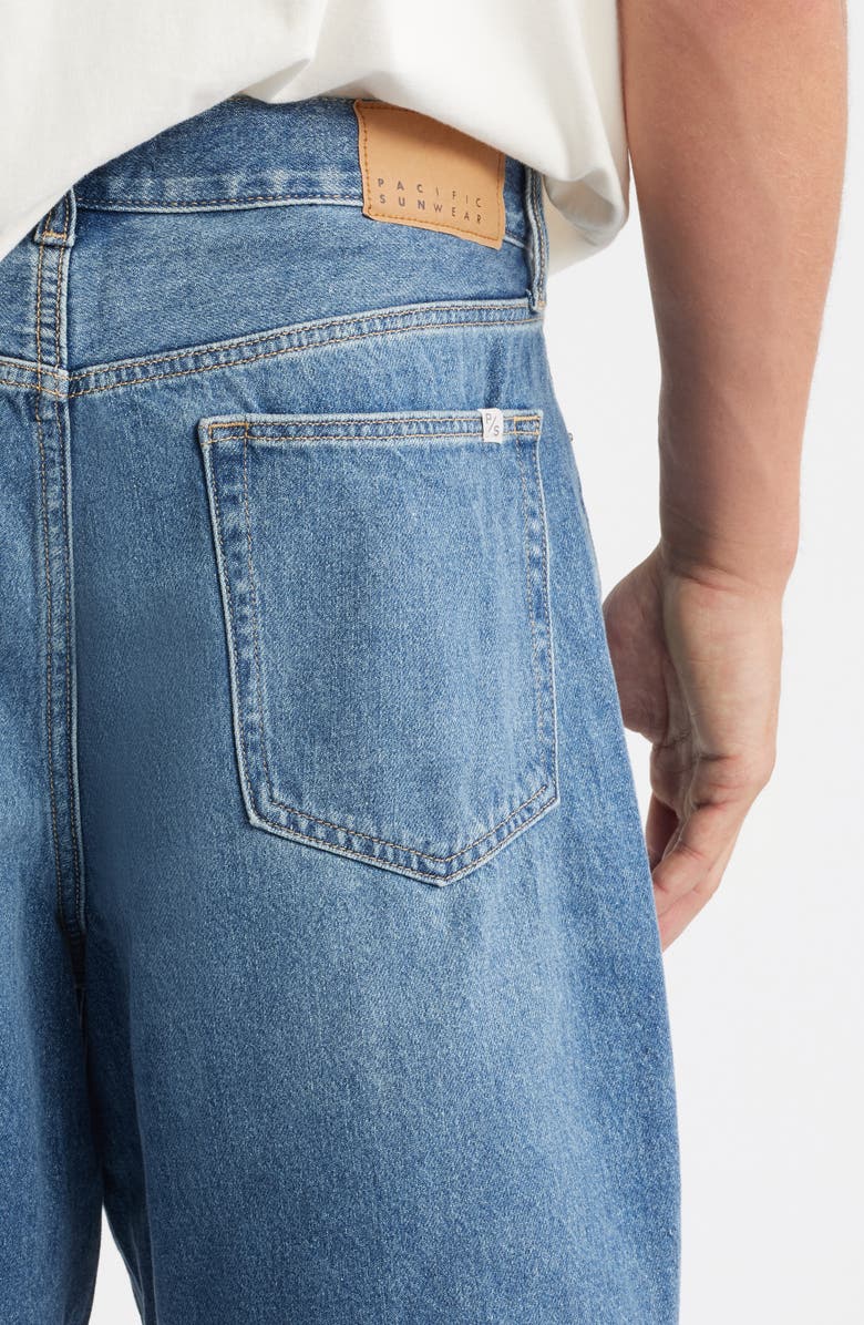 PacSun Jay II Baggy Denim Shorts, Alternate, color, Medium Indigo