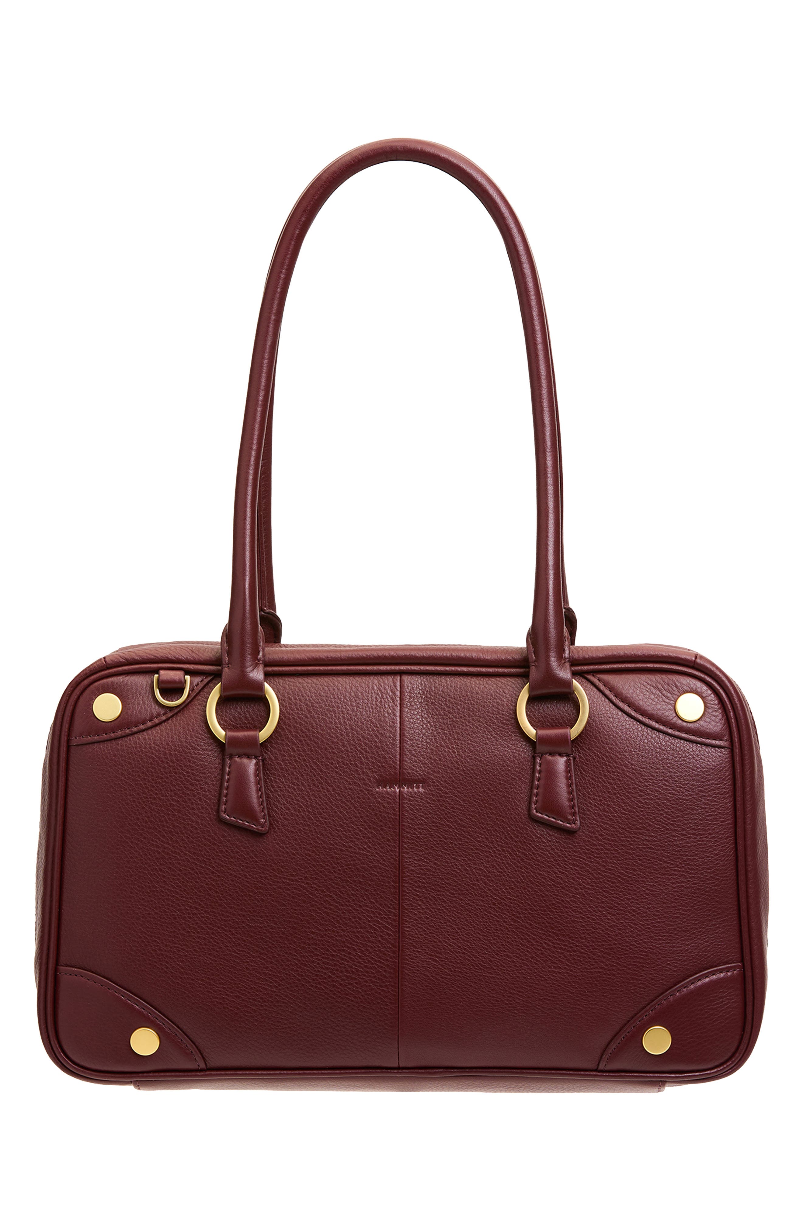 HAMMITT Medium Meredith Leather Shoulder Bag, Alternate, color, Cherrywood Pebble Brushed Gold