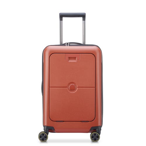 Delsey Paris Turenne 2.0 Carry-on Spinner Luggage With Front Pocket In Brown